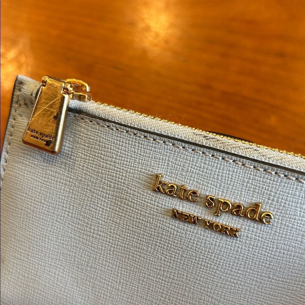 Kate Spade Light Blue Compact Wallet - Picture 2 of 6